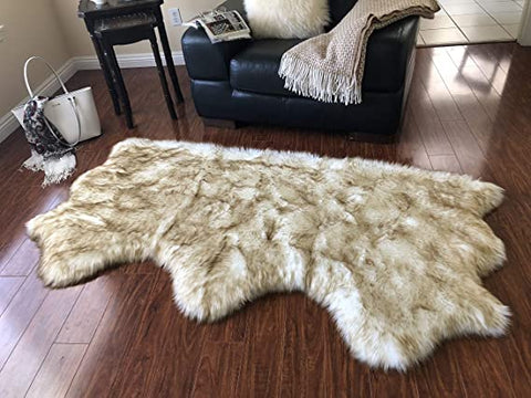 Luxury Faux Sheepskin Shaggy Silky Plush Carpet - Hypoallergenic, Free Shape Rug - lambzydecor.com