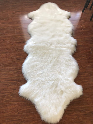 Luxury Faux Sheepskin Shaggy Silky Plush Carpet - Hypoallergenic, Free Shape Rug - lambzydecor.com