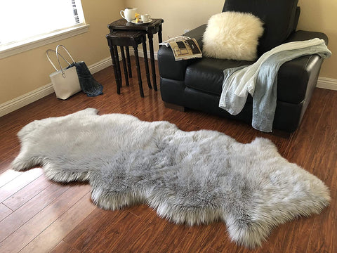 Luxury Faux Sheepskin Shaggy Silky Plush Carpet - Hypoallergenic, Free Shape Rug - lambzydecor.com