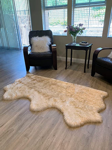 LAMBZY Faux Sheepskin Super Soft Hypoallergenic Silky Shag Rug for Living Room, Kids Room, Sofa - lambzydecor.com