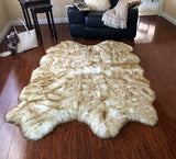 Luxury Faux Sheepskin Shaggy Silky Plush Carpet - Hypoallergenic, Free Shape Rug - lambzydecor.com