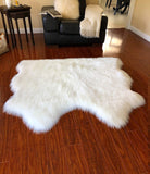 Luxury Faux Sheepskin Shaggy Silky Plush Carpet - Hypoallergenic, Free Shape Rug - lambzydecor.com