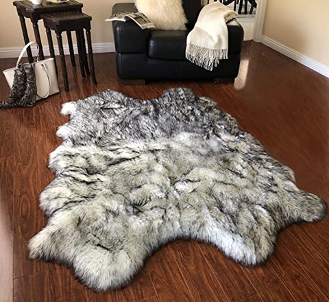 Luxury Faux Sheepskin Shaggy Silky Plush Carpet - Hypoallergenic, Free Shape Rug - lambzydecor.com