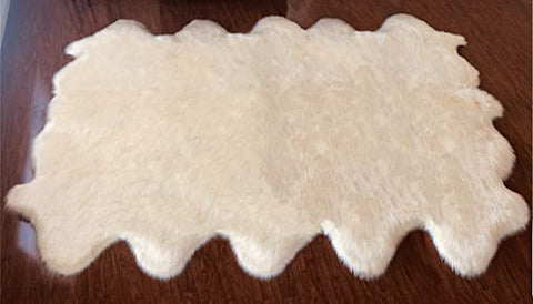 Luxury Faux Sheepskin Shaggy Silky Plush Carpet - Hypoallergenic, Free Shape Rug - lambzydecor.com