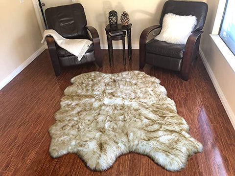 LAMBZY Genuine Sheepskin Silky Area Rug - Thick Strong Bottom Texture Stain Resistant Area Rug - lambzydecor.com