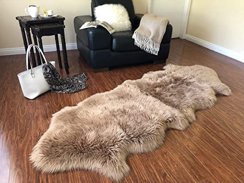Luxury Faux Sheepskin Shaggy Silky Plush Carpet - Hypoallergenic, Free Shape Rug - lambzydecor.com