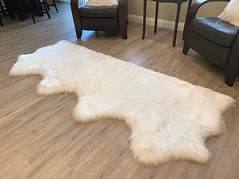 LAMBZY Faux Sheepskin Super Soft Hypoallergenic Silky Shag Rug for Living Room, Kids Room, Sofa - lambzydecor.com