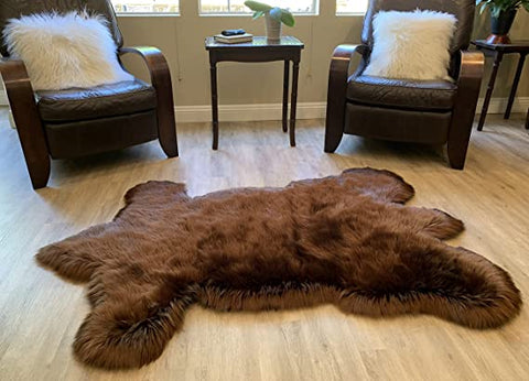 LAMBZY Faux Sheepskin Super Soft Hypoallergenic Silky Shag Bear Rug for Living Room, Kids Room, Sofa - lambzydecor.com