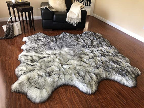 Luxury Faux Sheepskin Shaggy Silky Plush Carpet - Hypoallergenic, Free Shape Rug - lambzydecor.com