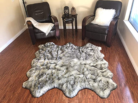 LAMBZY Genuine Sheepskin Silky Area Rug - Thick Strong Bottom Texture Stain Resistant Area Rug - lambzydecor.com