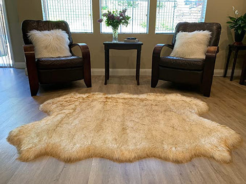 LAMBZY Faux Sheepskin Super Soft Hypoallergenic Silky Shag Rug for Living Room, Kids Room, Sofa - lambzydecor.com