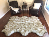 LAMBZY Genuine Sheepskin Silky Area Rug - Thick Strong Bottom Texture Stain Resistant Area Rug - lambzydecor.com