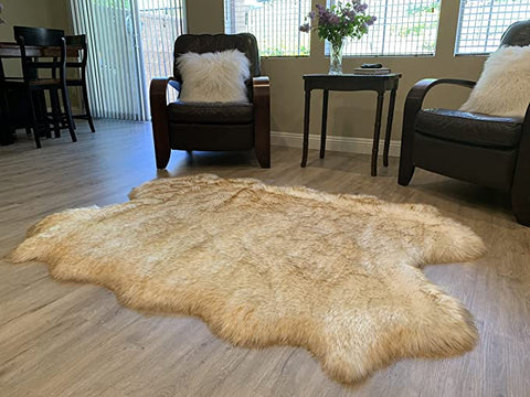 LAMBZY Faux Sheepskin Super Soft Hypoallergenic Silky Shag Rug for Living Room, Kids Room, Sofa - lambzydecor.com