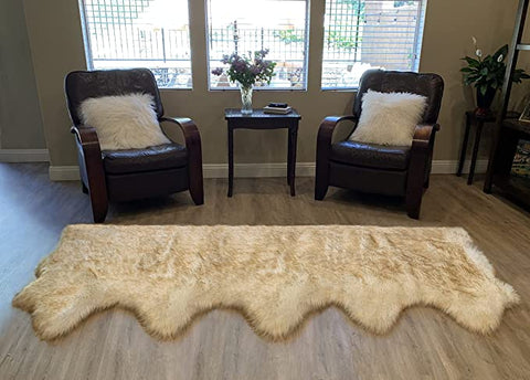 LAMBZY Faux Sheepskin Super Soft Hypoallergenic Silky Shag Rug for Living Room, Kids Room, Sofa - lambzydecor.com