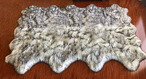 LAMBZY Genuine Sheepskin Silky Area Rug - Thick Strong Bottom Texture Stain Resistant Area Rug - lambzydecor.com