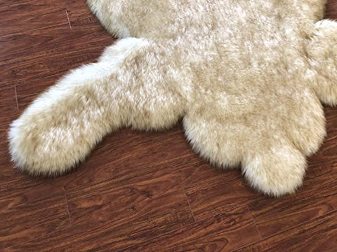 LAMBZY Faux Sheepskin Super Soft Hypoallergenic Silky Shag Bear Rug for Living Room, Kids Room, Sofa - lambzydecor.com