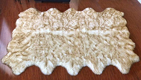 Luxury Faux Sheepskin Shaggy Silky Plush Carpet - Hypoallergenic, Free Shape Rug - lambzydecor.com