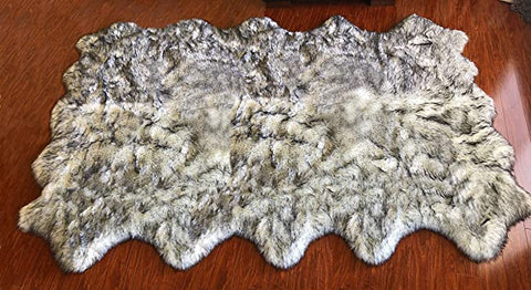 LAMBZY Genuine Sheepskin Silky Area Rug - Thick Strong Bottom Texture Stain Resistant Area Rug - lambzydecor.com