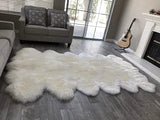 LAMBZY Genuine Sheepskin Silky Area Rug - Thick Strong Bottom Texture Stain Resistant Area Rug - lambzydecor.com