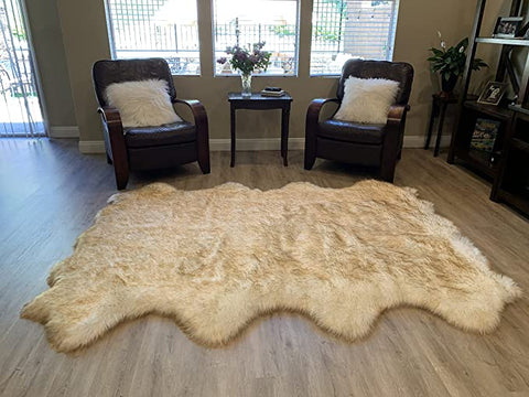 LAMBZY Faux Sheepskin Super Soft Hypoallergenic Silky Shag Rug for Living Room, Kids Room, Sofa - lambzydecor.com
