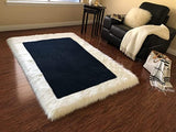 LAMBZY Faux Sheepskin White Border Area - lambzydecor.com