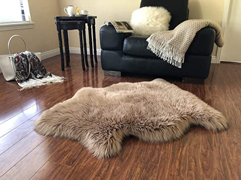 Luxury Faux Sheepskin Shaggy Silky Plush Carpet - Hypoallergenic, Free Shape Rug - lambzydecor.com