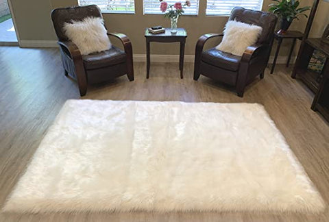 LAMBZY Faux Sheepskin Super Soft Hypoallergenic Silky Shag Rug for Living Room, Kids Room, Sofa - lambzydecor.com
