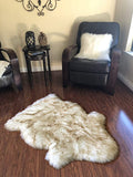LAMBZY Genuine Sheepskin Silky Area Rug - Thick Strong Bottom Texture Stain Resistant Area Rug - lambzydecor.com