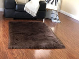 LAMBZY Faux Sheepskin Super Soft Hypoallergenic Square Area Rug Plush Fur Premium Shag - lambzydecor.com