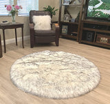 LAMBZY Faux Sheepskin Super Soft Hypoallergenic Silky Round Shag Rug for Living & Kids Room, Sofa - lambzydecor.com
