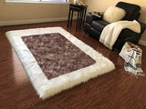LAMBZY Faux Sheepskin White Border Area - lambzydecor.com