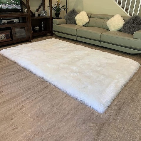 LAMBZY High Pile Super Fluffy Soft Faux Sheepskin Rug, Classic Sheepskin Super Soft to Touch Rug - lambzydecor.com