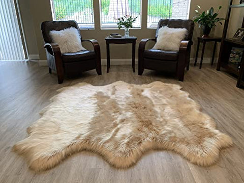 LAMBZY Faux Sheepskin Super Soft Hypoallergenic Silky Shag Rug for Living Room, Kids Room, Sofa - lambzydecor.com