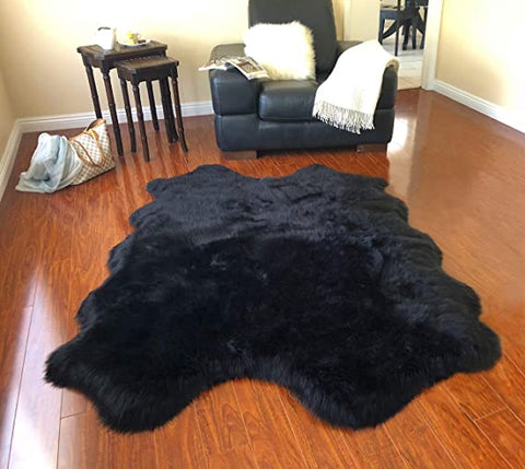 Luxury Faux Sheepskin Shaggy Silky Plush Carpet - Hypoallergenic, Free Shape Rug - lambzydecor.com