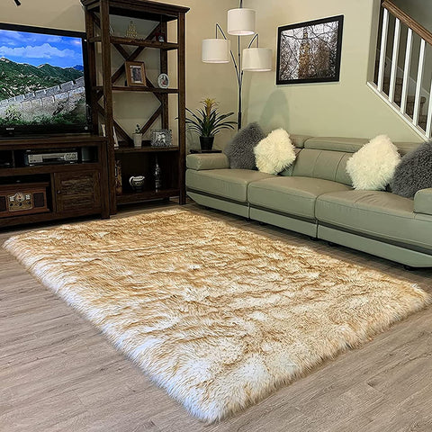LAMBZY High Pile Super Fluffy Soft Faux Sheepskin Rug, Classic Sheepskin Super Soft to Touch Rug - lambzydecor.com