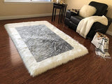 LAMBZY Faux Sheepskin White Border Area - lambzydecor.com