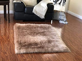 LAMBZY Faux Sheepskin Super Soft Hypoallergenic Square Area Rug Plush Fur Premium Shag - lambzydecor.com