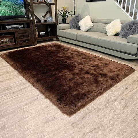 LAMBZY High Pile Super Fluffy Soft Faux Sheepskin Rug, Classic Sheepskin Super Soft to Touch Rug - lambzydecor.com