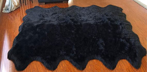 Luxury Faux Sheepskin Shaggy Silky Plush Carpet - Hypoallergenic, Free Shape Rug - lambzydecor.com
