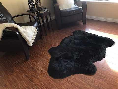LAMBZY Genuine Sheepskin Silky Area Rug - Thick Strong Bottom Texture Stain Resistant Area Rug - lambzydecor.com