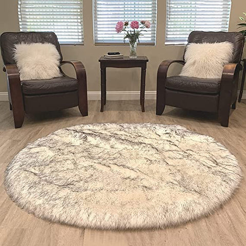 Luxury Faux Sheepskin Fur Rug, Fluffy Area Rug, Non-Slip Home Décor Accent - lambzydecor.com