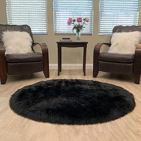 Luxury Faux Sheepskin Fur Rug, Fluffy Area Rug, Non-Slip Home Décor Accent - lambzydecor.com