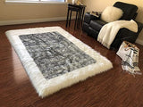 LAMBZY Faux Sheepskin White Border Area - lambzydecor.com