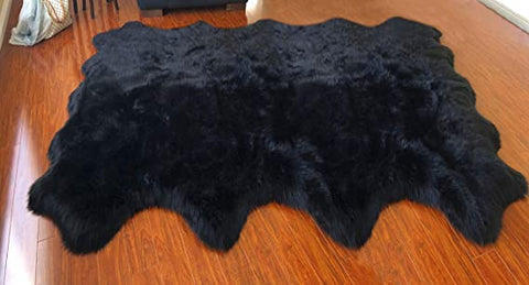 Luxury Faux Sheepskin Shaggy Silky Plush Carpet - Hypoallergenic, Free Shape Rug - lambzydecor.com
