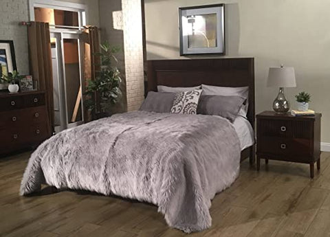Super Soft Faux Sheepskin Silky Shag Bedspread - lambzydecor.com
