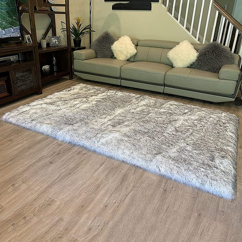 LAMBZY High Pile Super Fluffy Soft Faux Sheepskin Rug, Classic Sheepskin Super Soft to Touch Rug - lambzydecor.com