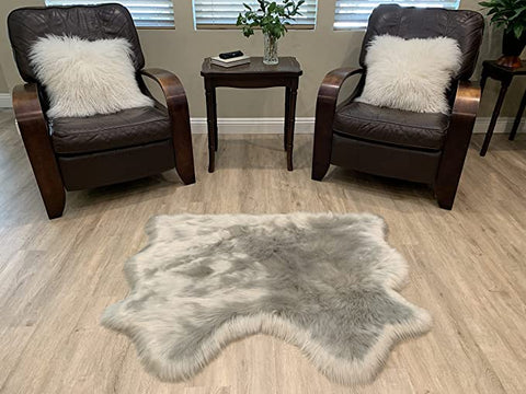LAMBZY Faux Sheepskin Super Soft Hypoallergenic Silky Shag Rug for Living Room, Kids Room, Sofa - lambzydecor.com