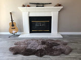 LAMBZY Genuine Sheepskin Silky Area Rug - Thick Strong Bottom Texture Stain Resistant Area Rug - lambzydecor.com