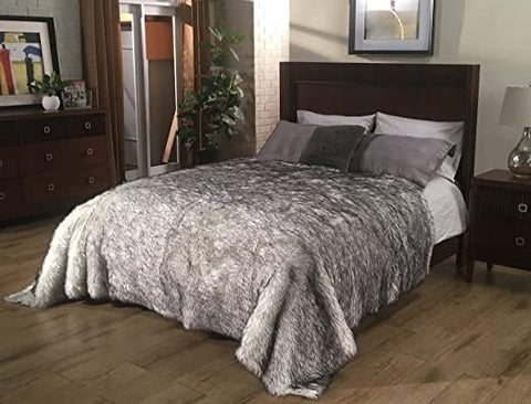 Super Soft Faux Sheepskin Silky Shag Bedspread - lambzydecor.com