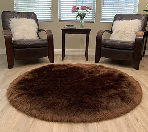 Luxury Faux Sheepskin Fur Rug, Fluffy Area Rug, Non-Slip Home Décor Accent - lambzydecor.com